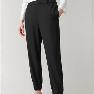 COS ELASTICATED WOOL-MIX PANTS